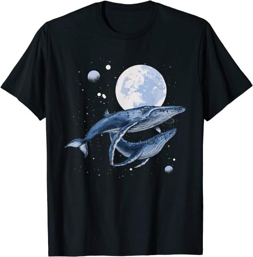 Humpback whale in Space | Funny Beluga Orca Blue whale T-Shirt