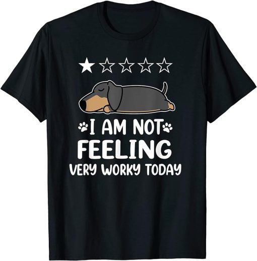 Dachshund Dog Sleep I Am Not Feeling Funny Puppy Dogs Lovers T-Shirt