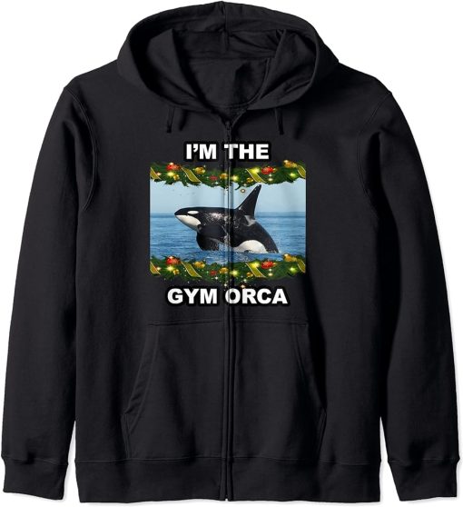 I"M THE GYM ORCA CHRISTMAS XMAS Zip Hoodie