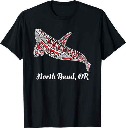 Native American North Bend, Oregon Upward Orca Killer Whale T-Shirt